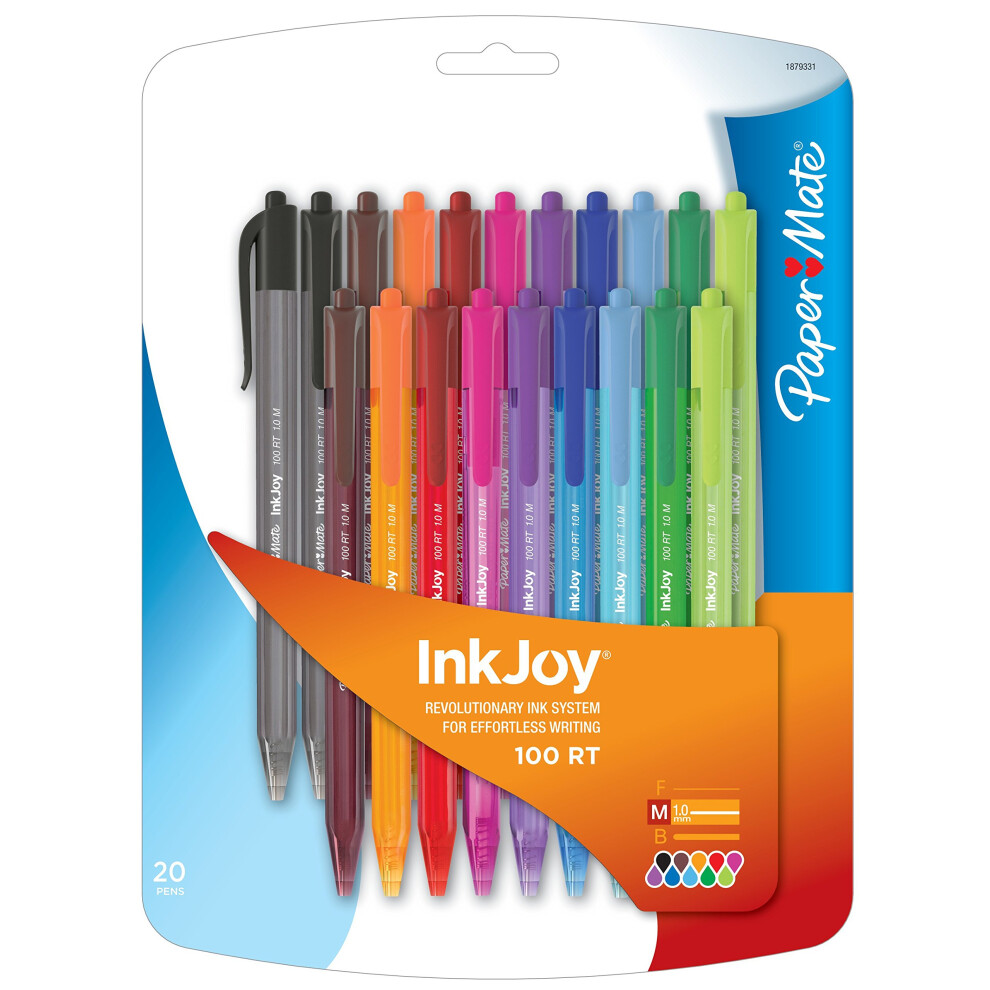 Paper Mate Inkjoy 100RT Retractable Ballpoint Pen  Medium  Fashion Col