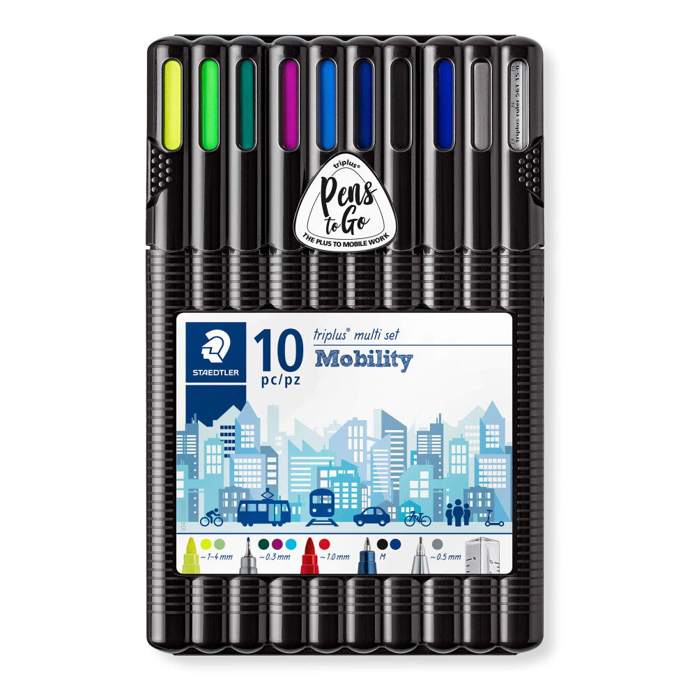 STAEDTLER 34 SB10MS triplus mobility set  desktop box of 10 pieces for