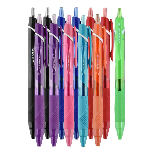 Uni-Ball uni-ball Jetstream Elements Ballpoint Pen Retractable Medium 1 mm Assorted Ink and Barrel Colors 12/Pack 2