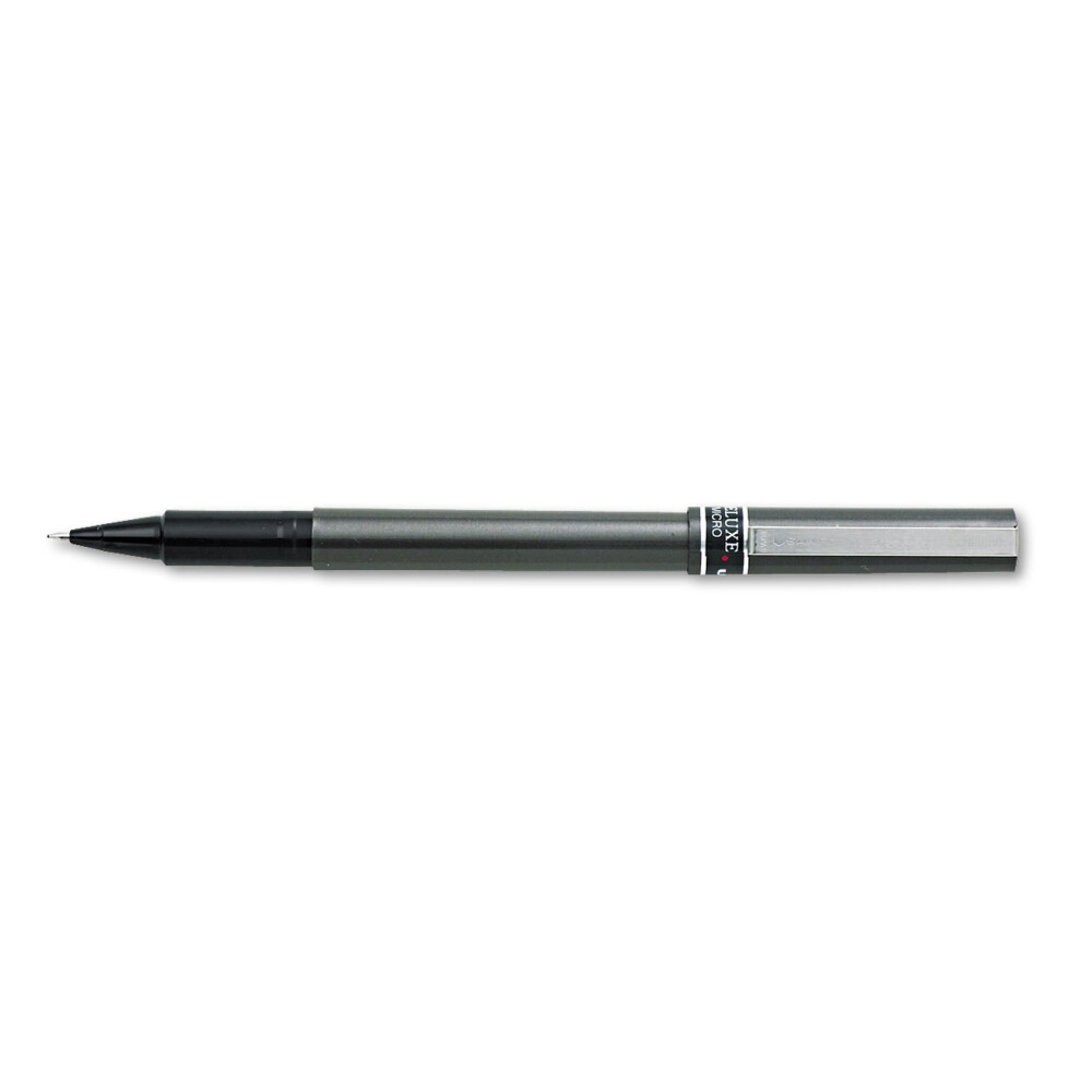 Uni-Ball 60025 uni-ball Deluxe Stick Roller Ball Pen  MGY Barrel  BLK