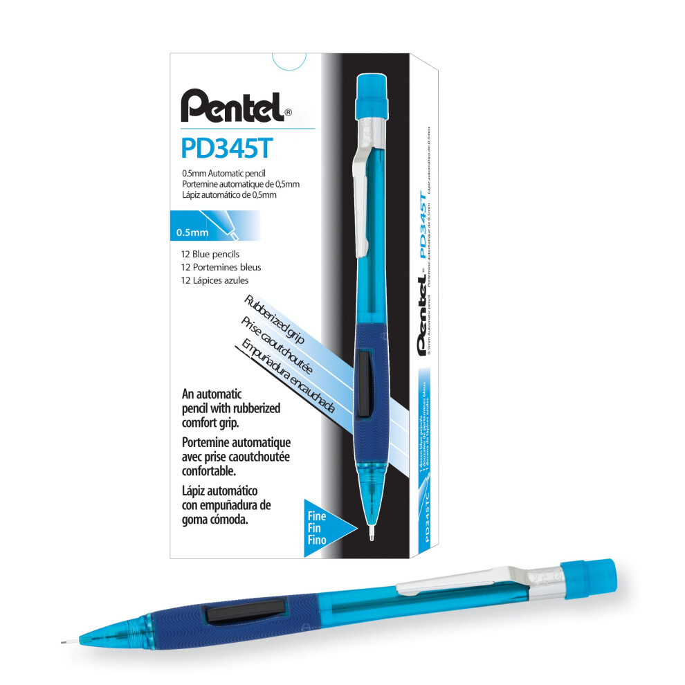 Pentel Quicker Clicker Automatic Pencil  0.5mm Lead Size  Transparent