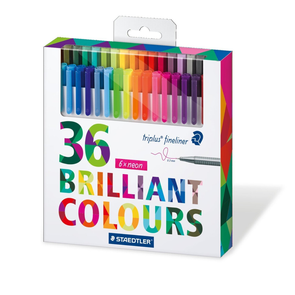 Staedtler 334 C36JB triplus Fineliner (dreikant  Set mit 36 brillanten