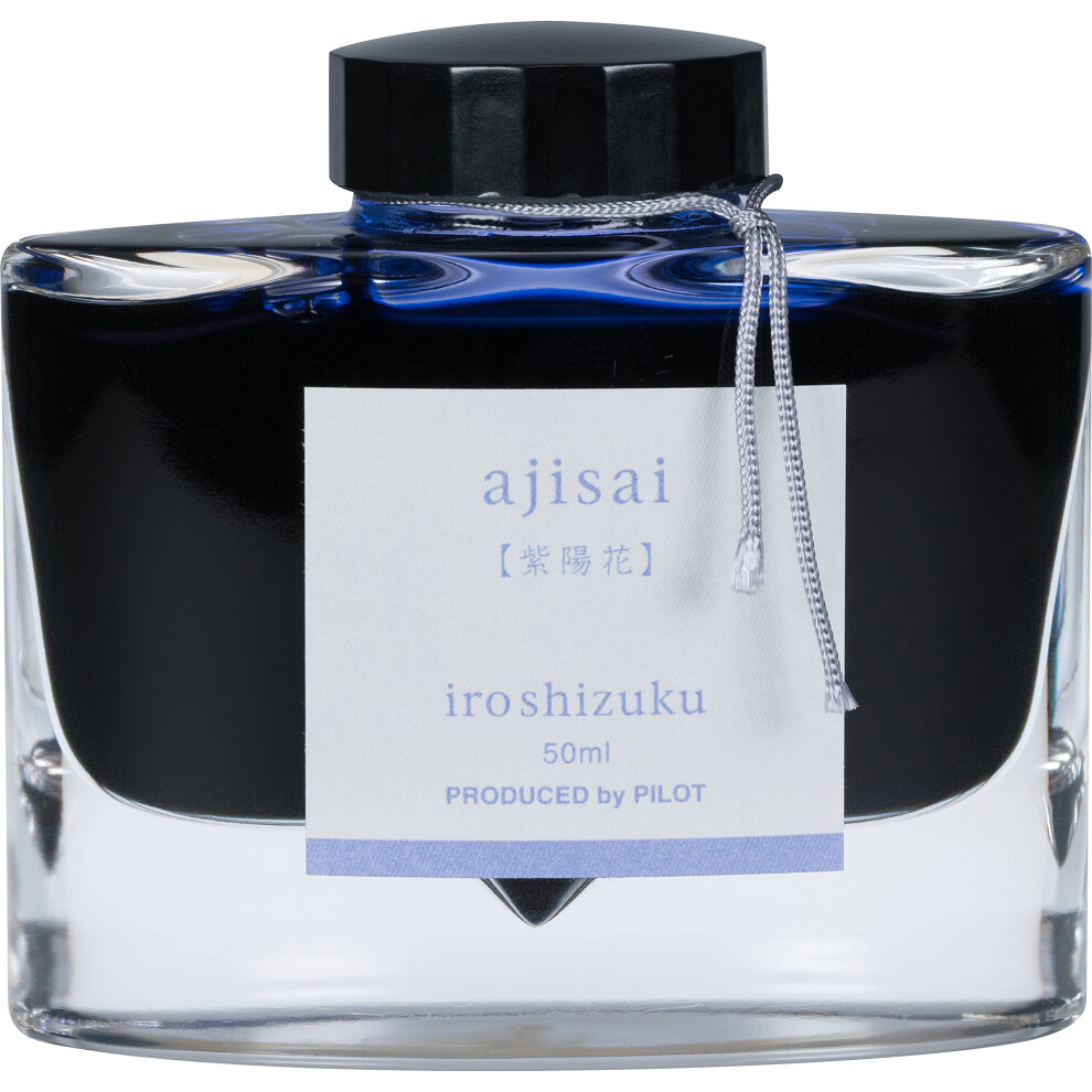 PILOT Iroshizuku Bottled Fountain Pen Ink  Ajisai  Hydrangea (Blue Pur