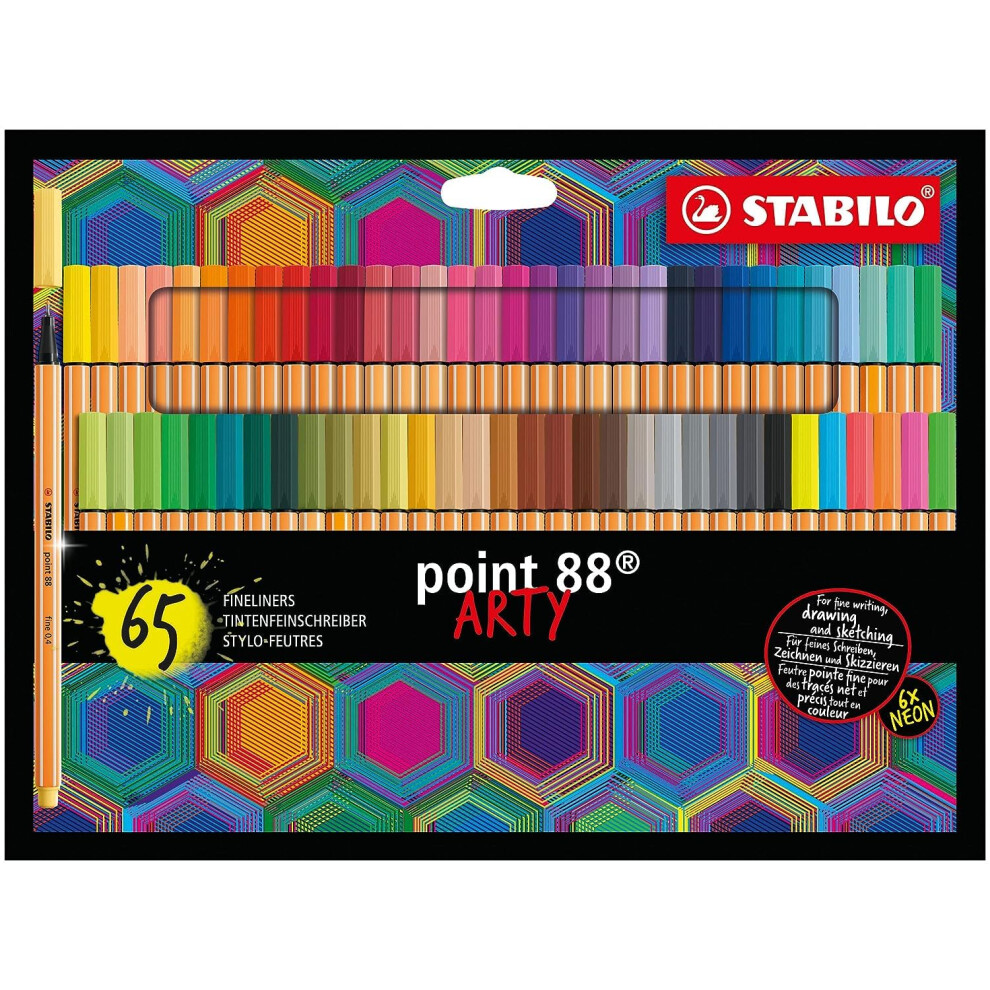 Stabilo Fineliner Point 88 Arty - Wallet Of 65 - Assorted Colors