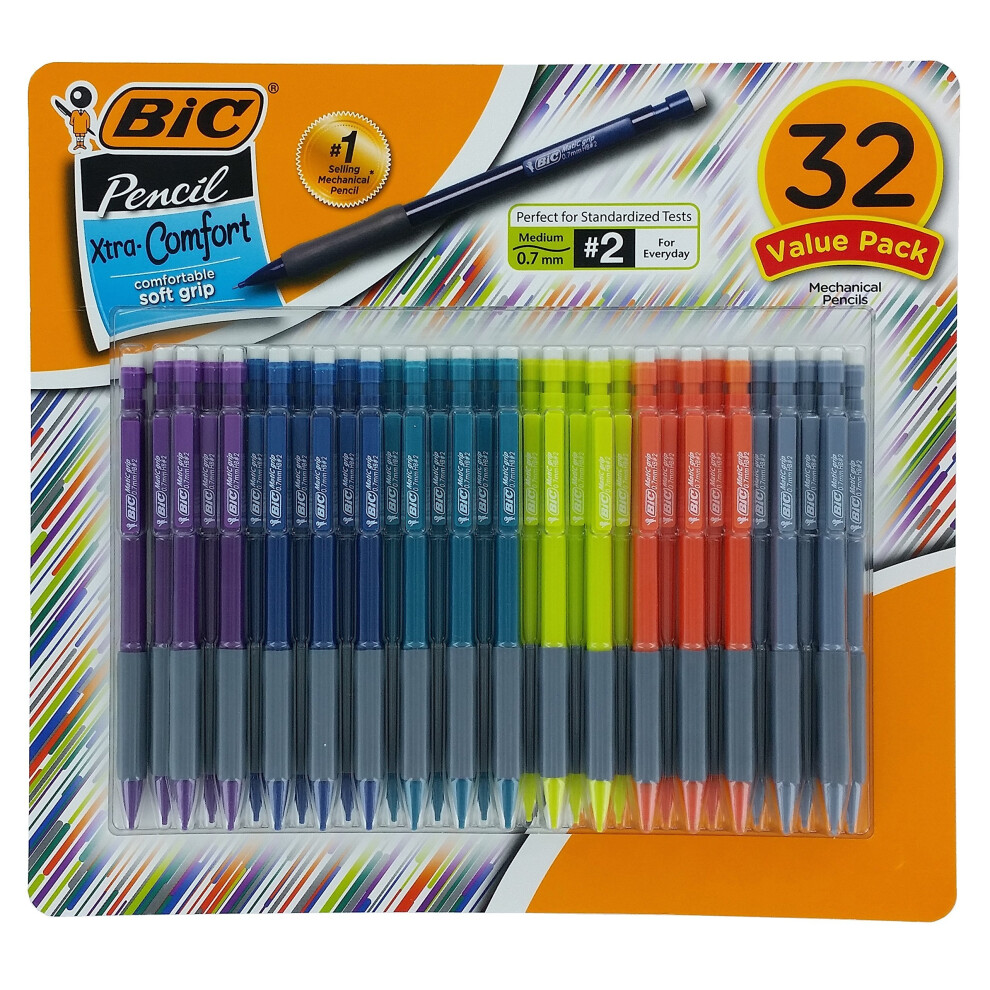 BIC Matic Grip Mechanical Pencil  HB NO 2  0.7 mm  32 Pencil