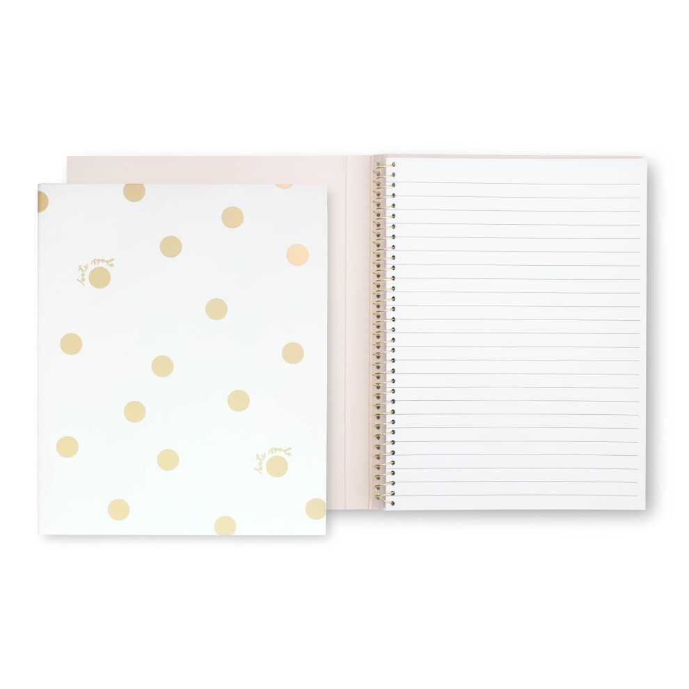 Kate Spade New York Small Concealed Spiral Notebook  8.25"" x 6.75"" J