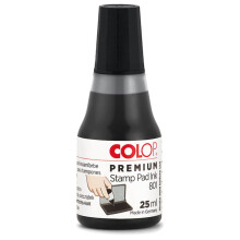 COLOP Niet-giftige 801 premium-inkt op waterbasis (zwart 25 ml)
