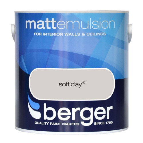 Berger - Matt Emulsion 2.5L - Soft Clay