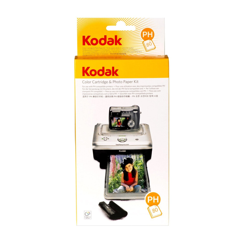 Kodak PH-80 EasyShare Printer Dock Color Cartridge & Photo Paper Refil