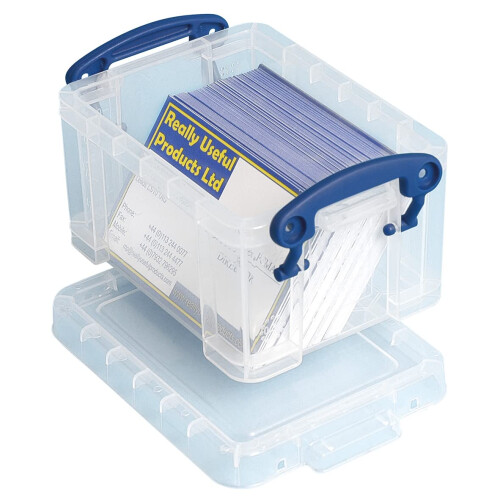 Really Useful Really Useful Plastic Storage Box 0.3 Litre Clear (Pack of 10)