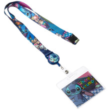 Disney Stitch Lanyard med utdragbar korthållare Flerfärgad