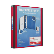 STAPLES 18370 Binders Red