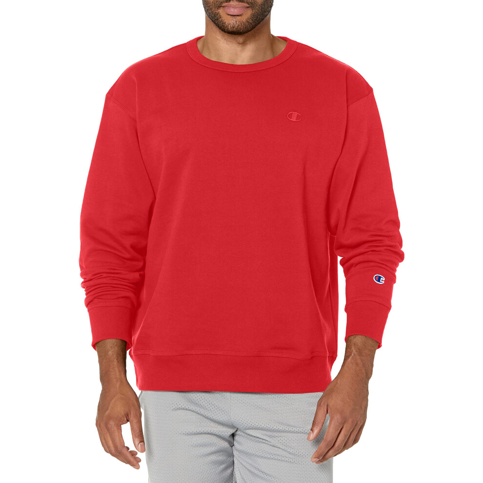 Champion Men's Crewneck  Powerblend Fleece Sweatshirt  Crewneck Sweats