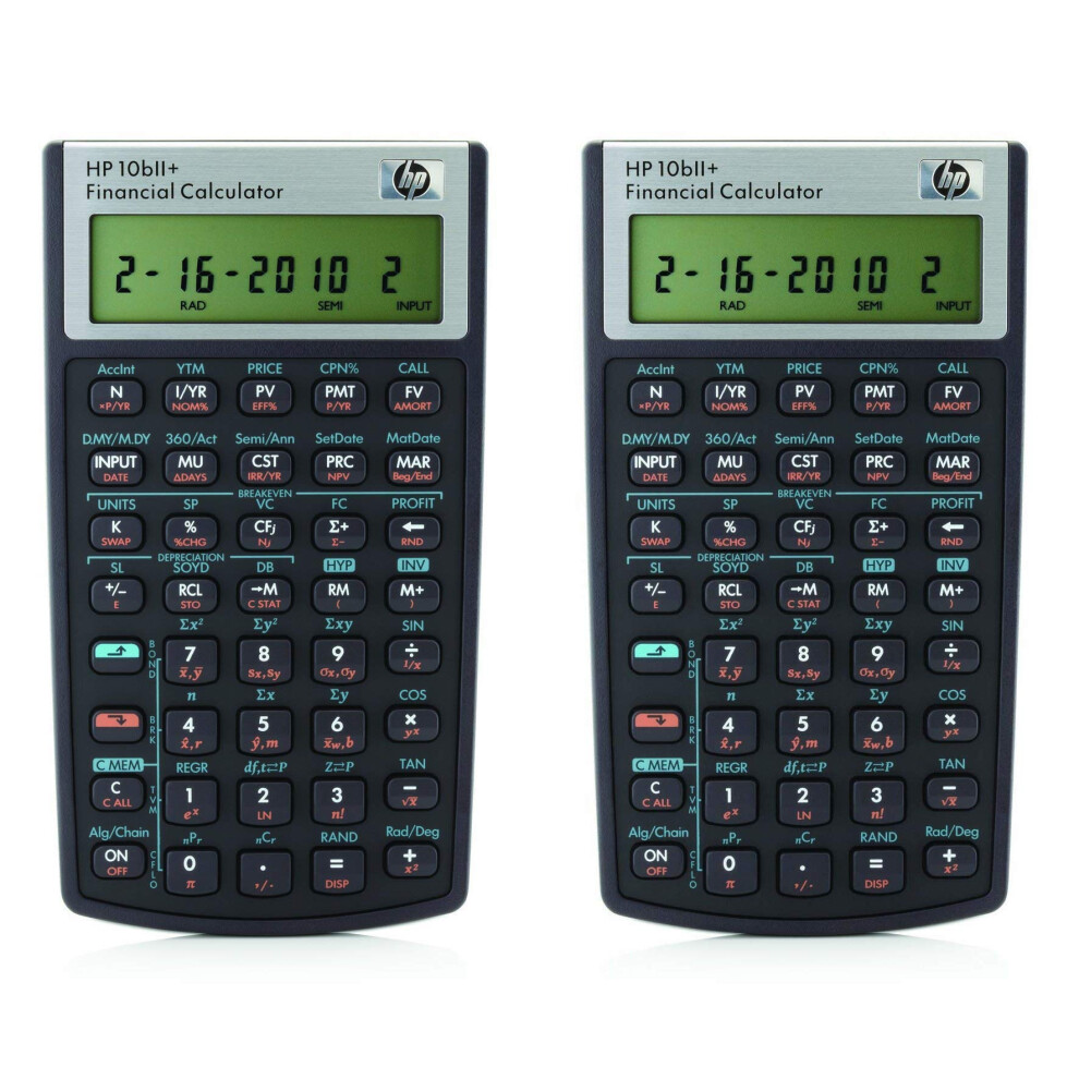 HP 10bII+ Financial Calculator (NW239AA)  2 Pack