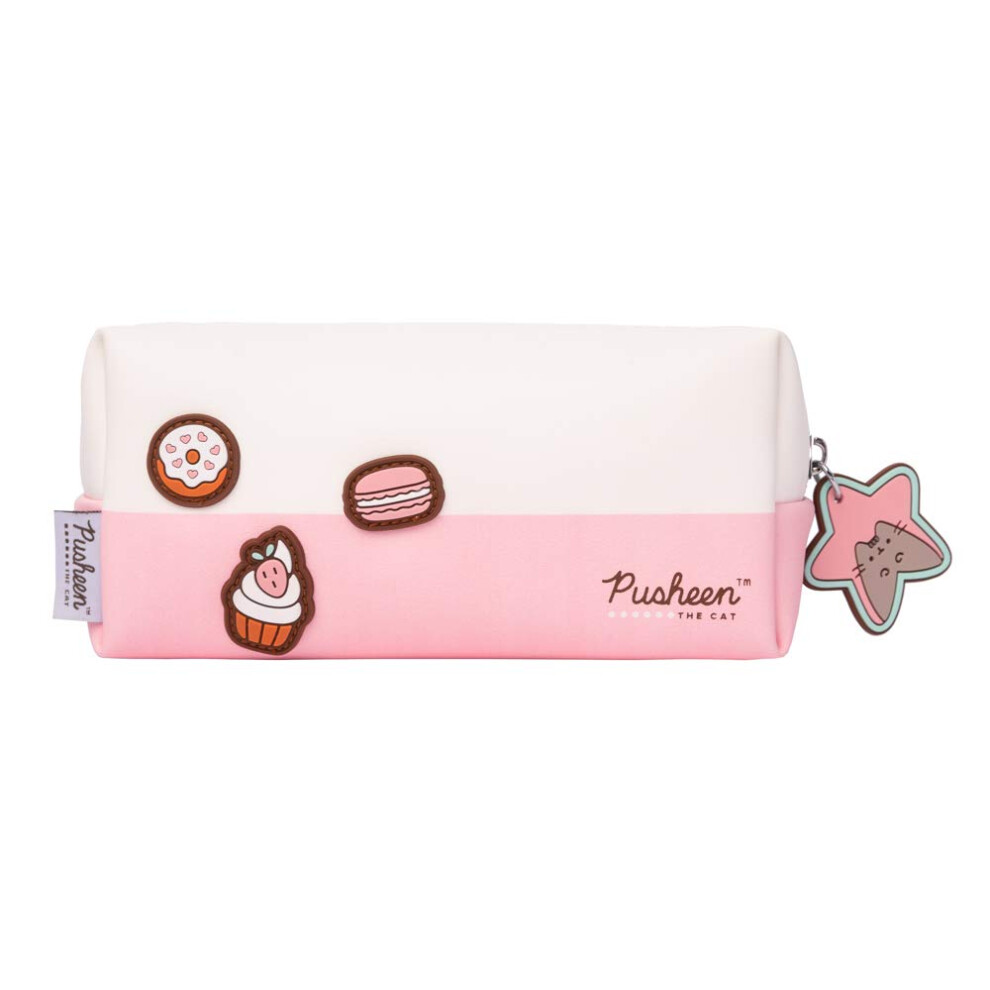 Grupo Erik White/Pink Girls' Pusheen Make Cosmetic Pouch 9 X 20 X 8