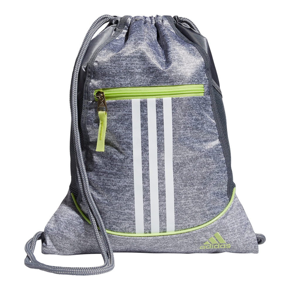 adidas Alliance II Sackpack  Jersey Grey/Pulse Lime Green/White  One S