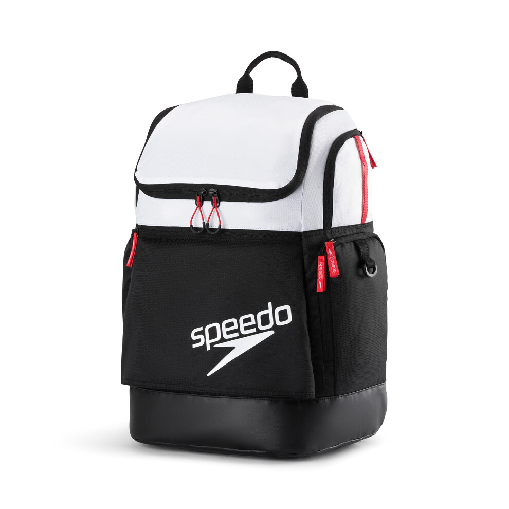 Speedo Large Teamster Backpack 35-Liter  Black/White 2.0  1SZ