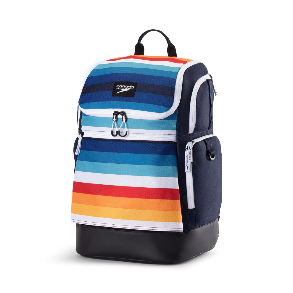 Speedo Large Teamster Backpack 35-Liter  Sodalite Blue Stripe 2.0  One