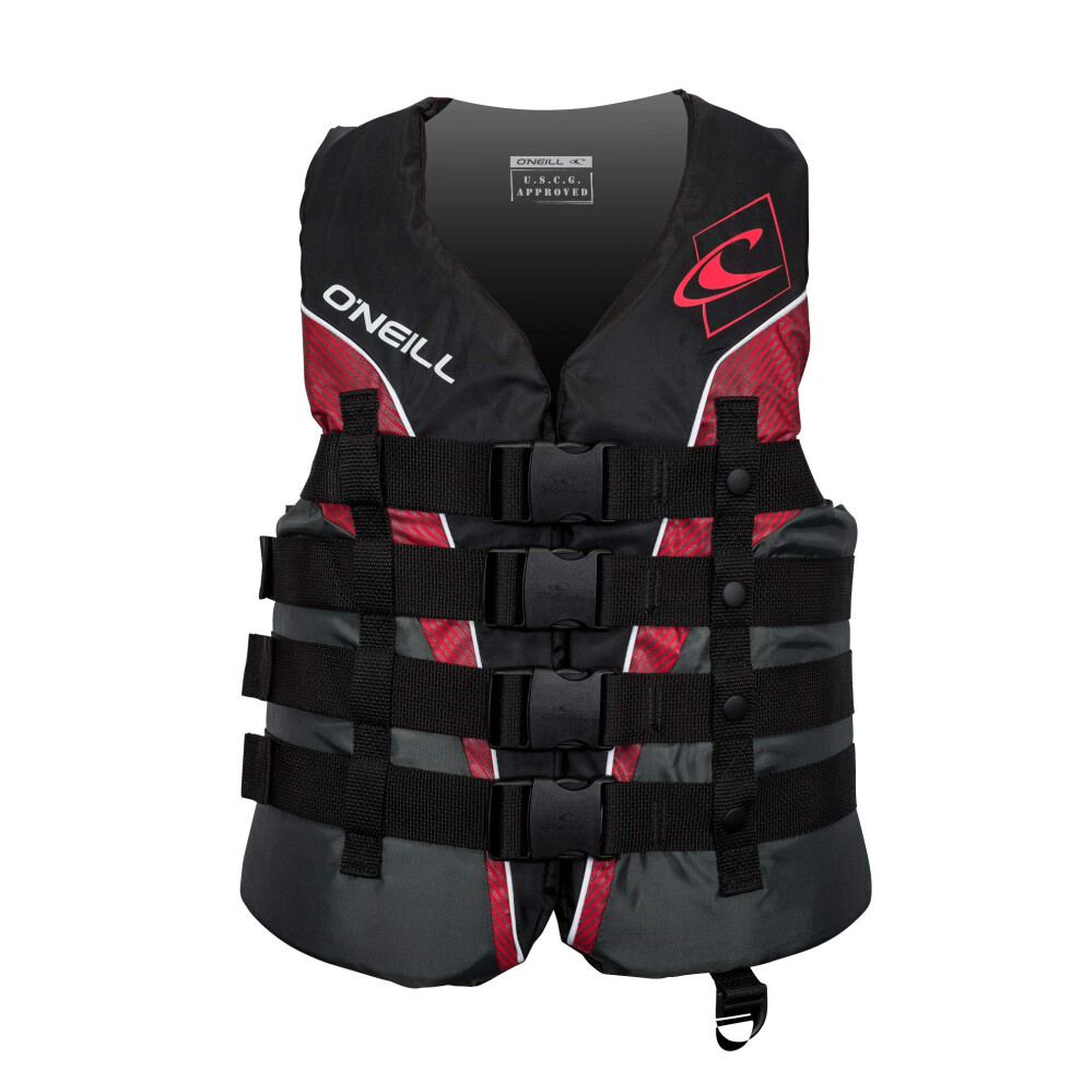 O'Neill Men's Superlite USCG Life Vest Black/Graphite/Red:White 2XL