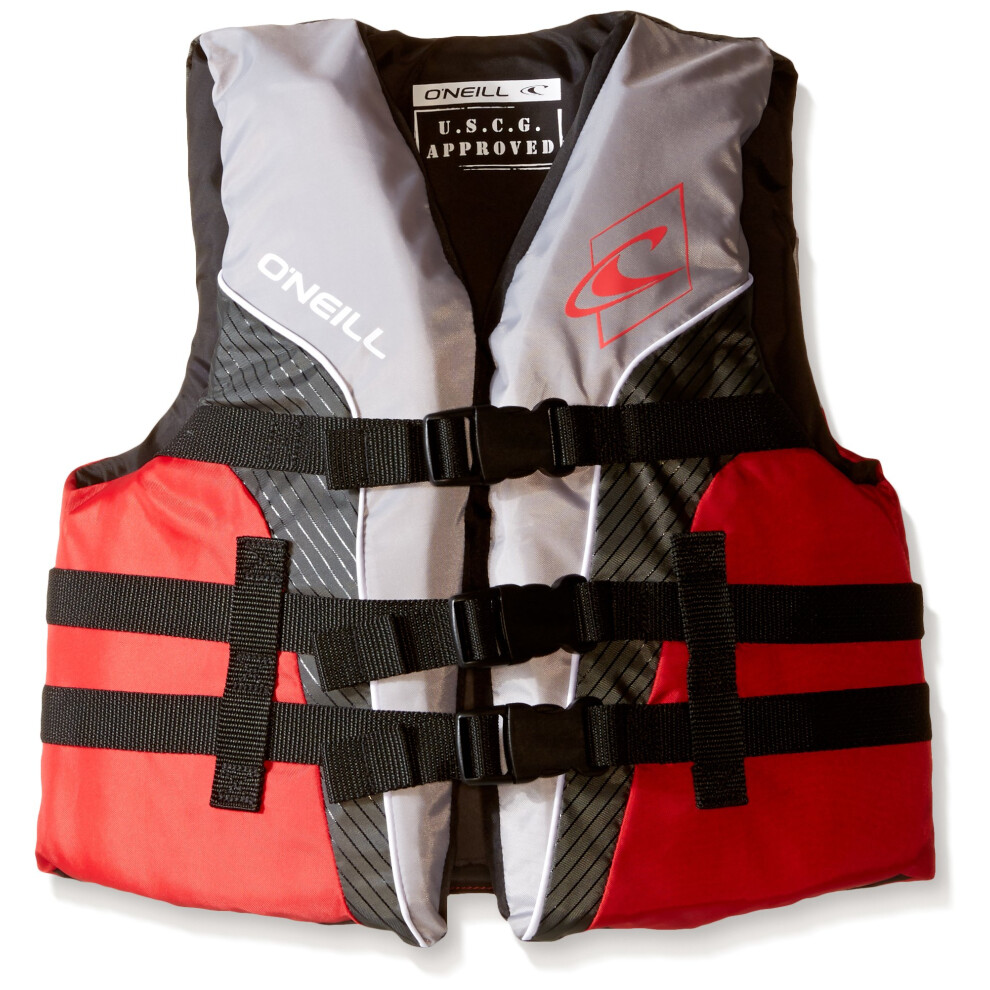 O'Neill Youth SuperLite USCG Life Vest Smoke/Graphite/Red/White 1sz