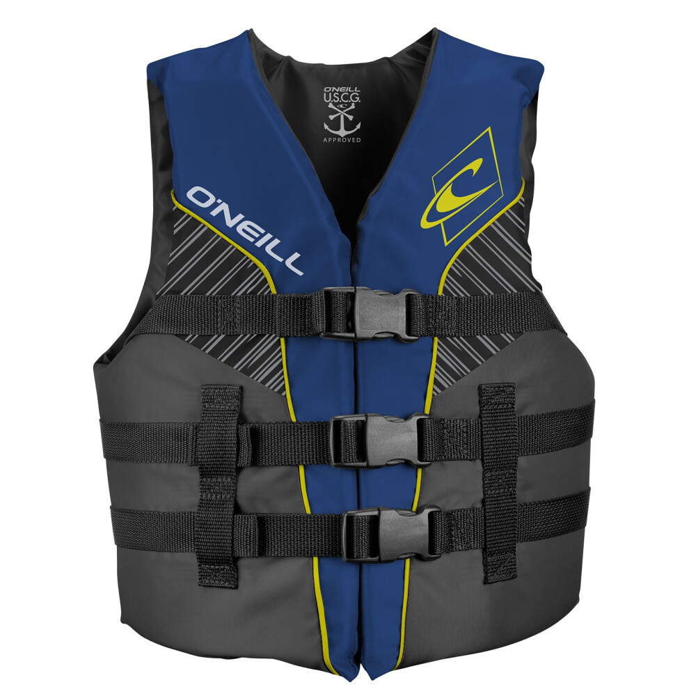 O'Neill Youth Superlite USCG Life Vest Pacific/Smoke/Black:Yellow 1sz