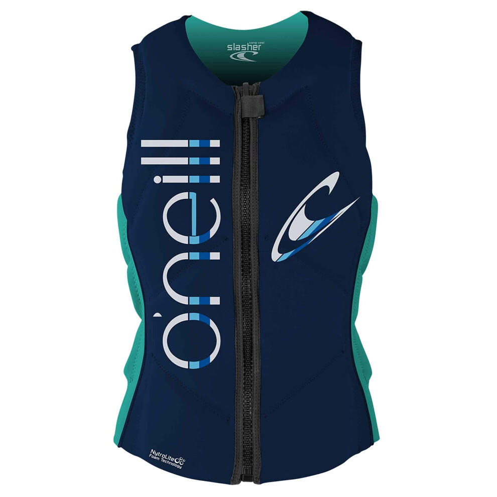 O'Neill Women's Slasher Comp Vest  Abyss/Light Aqua  6