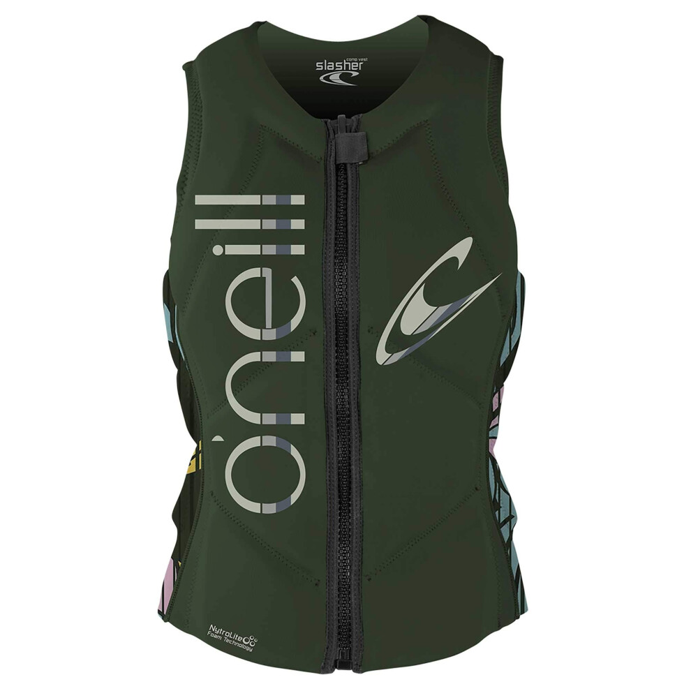 O'Neill Wetsuits Women's Slasher Comp Vest  Dark Olive/Baylen  4 (4531