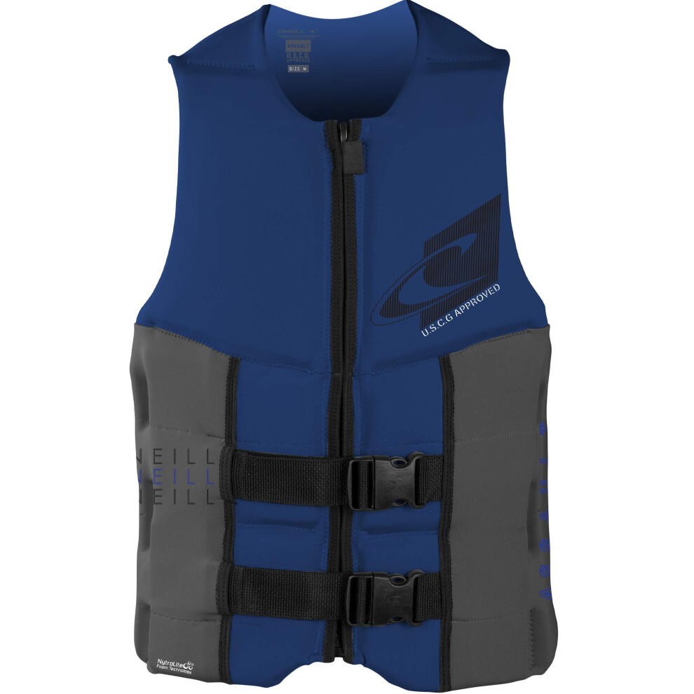 O'neill Wetsuits Men's Assault USCG Life Vest  Pacific/Graphite  Large