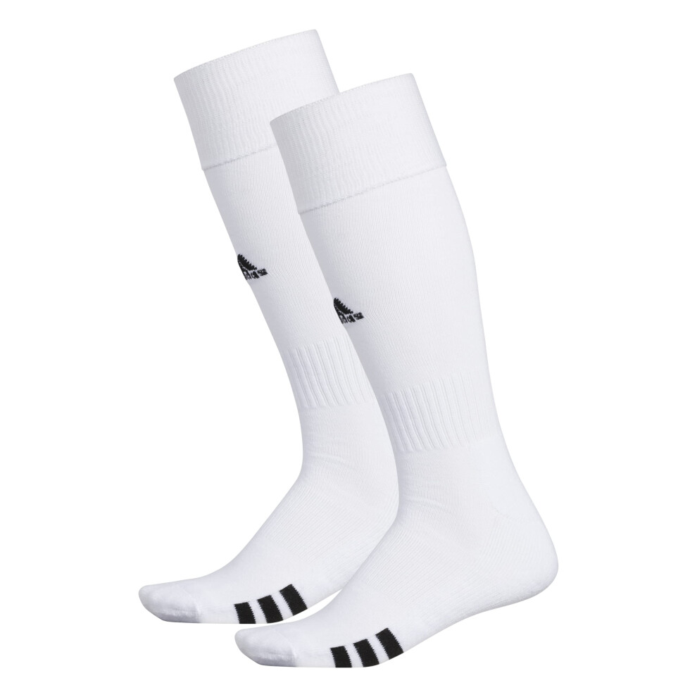 adidas Rivalry Soccer Socks (2-Pair)  White/Black  Medium