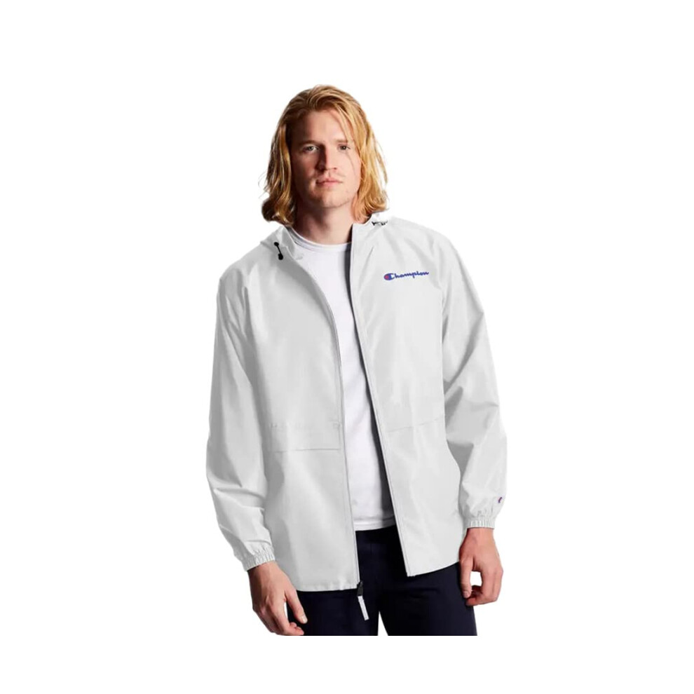 Champion  Stadium Full-Zip  Wind  Water Resistant Jacket for Men  Whit