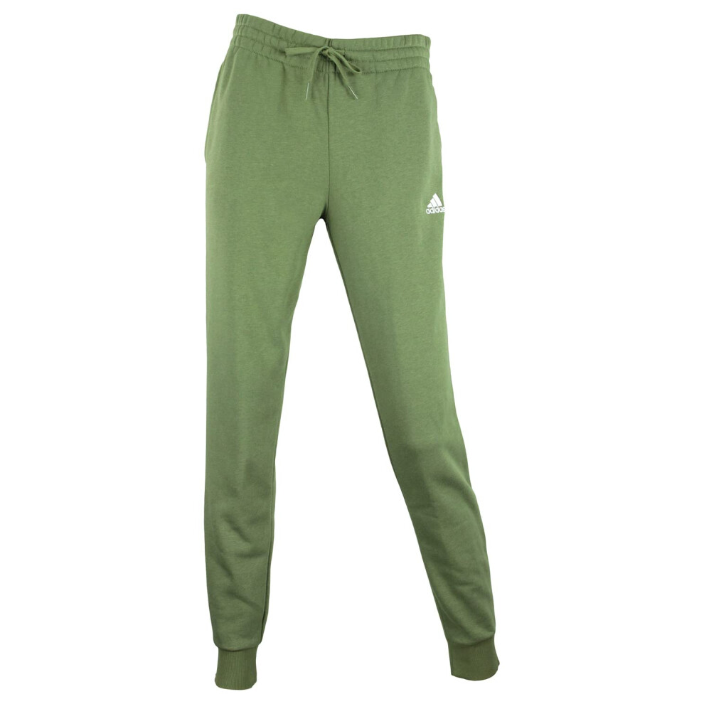 adidas Women's Tapered Fleece Pant  Focus Olive/White Medium