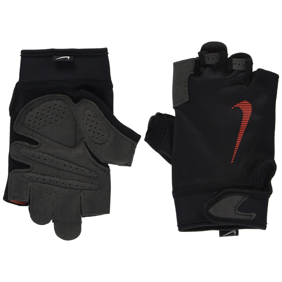 NIKE Men's Ultimate Fitness Gloves  Black/Lt Crimson/Lt C  M