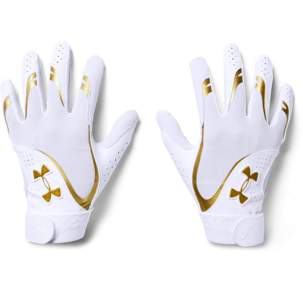 Under Armour Women's Radar 20 Softball Gloves   White (101)/Metallic G