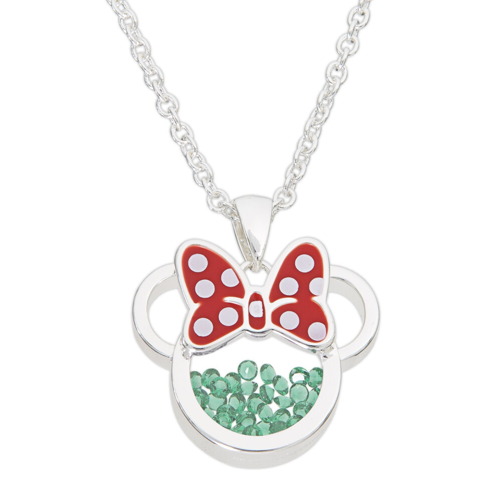 Disney Birthstone Women's Jewelry Minnie Mouse May Emerald Green Cubic