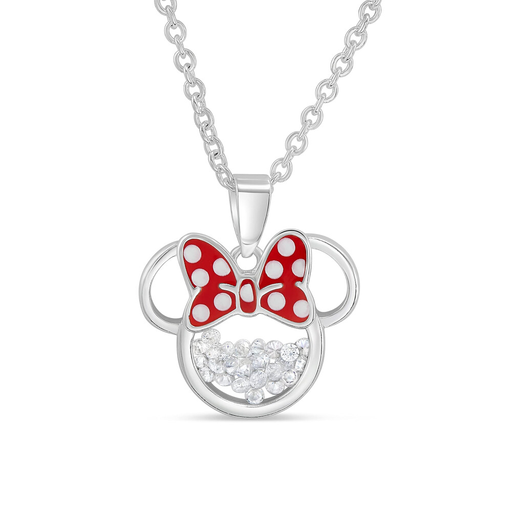 Disney Women and Girls Birthstone Jewelry  Minnie Mouse October White