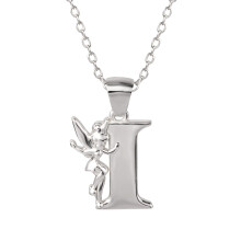 Collar de Plata con Colgante Inicial I de Disney Tinkerbell