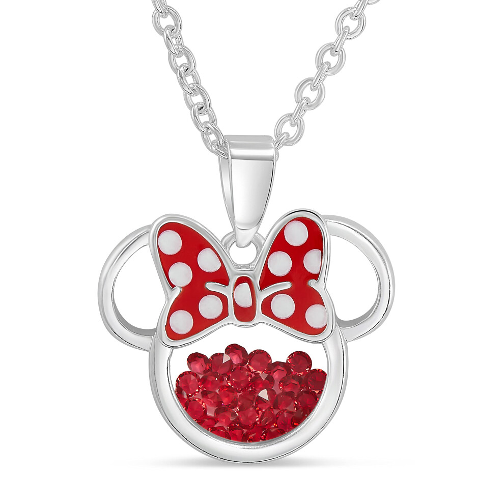 Disney Jewelry for Women and Girls Minnie Mouse July Birthstone Ruby R