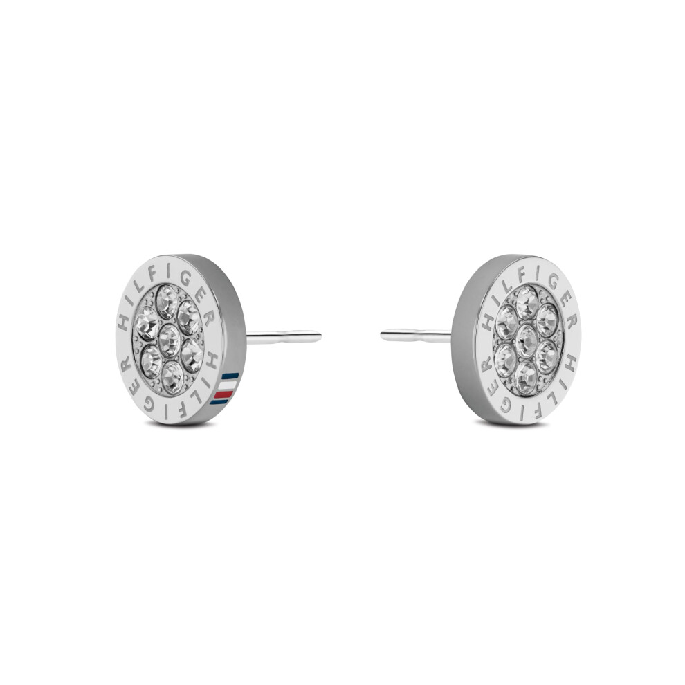 Tommy Hilfiger Women's Stainless Steel Stud Earrings  Color: Silver (M