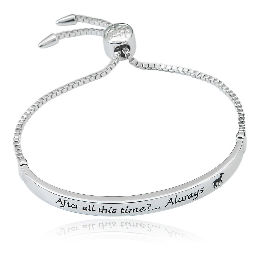 Harry Potter Snape's Love Always Bar Lariat Bracelet  Silver Plated  8