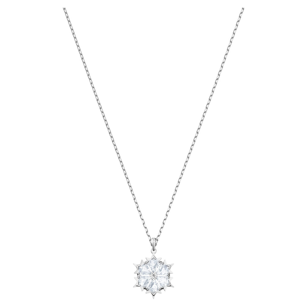 Swarovski Magic Pendant Necklace Snowflake Motif With Clear Crystals
