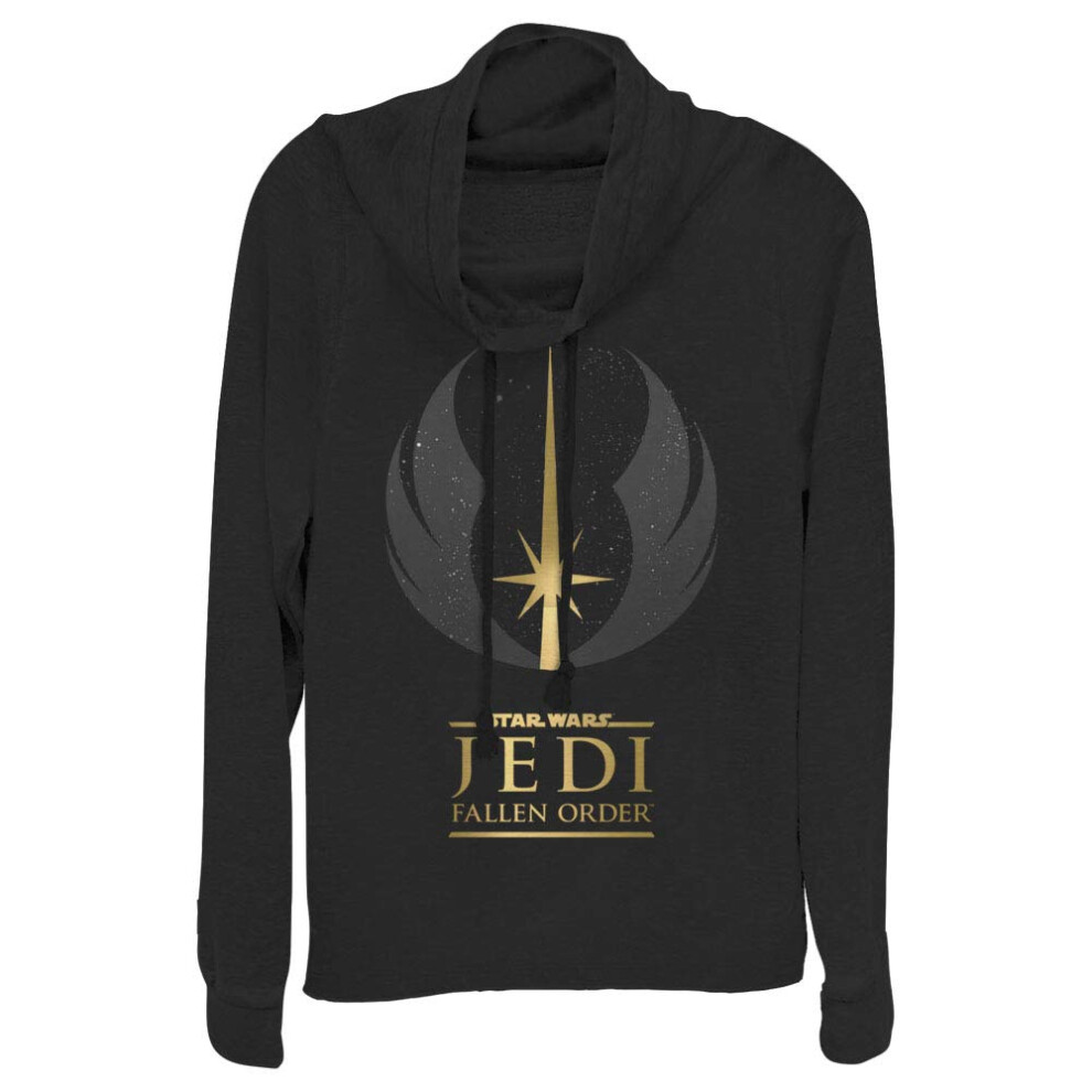 Star Wars Women's Jedi Symbol Fallen Order Sweater Black  X-Small