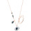 Swarovski SWAROVSKI γυναικείο Κρύσταλλο Duo Κακό Μάτι Κολιέ Ροζ Χρυσό-Επενδυμένο 2