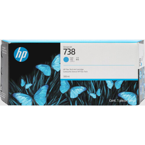 HP Inchiostro HP/ 738 300-ml Ciano Design