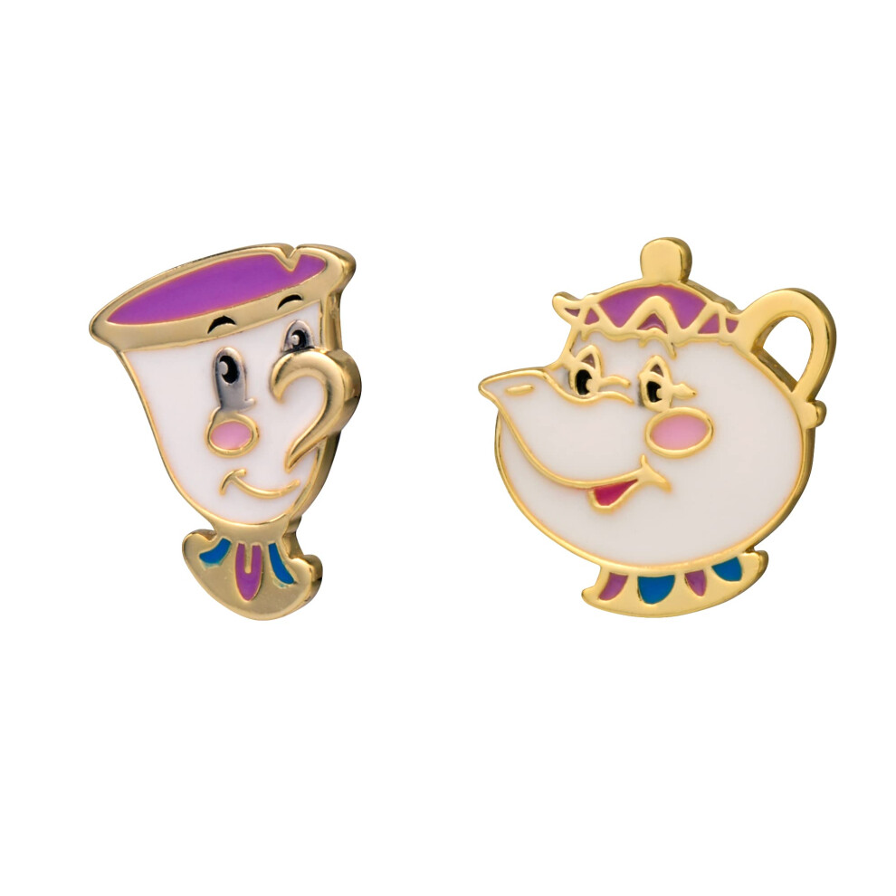 Disney Beauty and the Beast Chip and Mrs. Potts Mismatched Stud Earrin