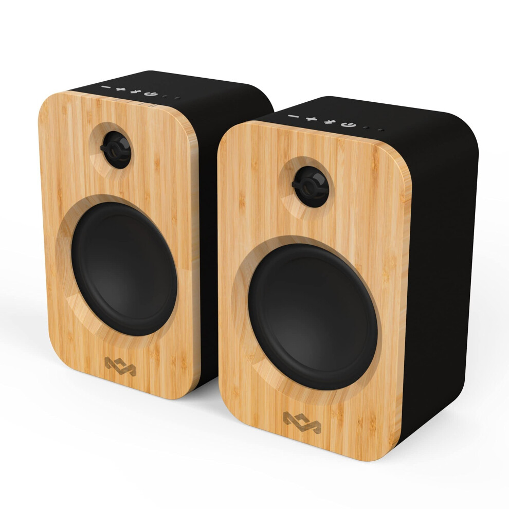 House Of Marley Get Together Duo Powerful Bookshelf Speakers With Wir 846885010358