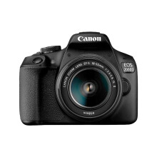 EOS 2000D DSLR Camera and EF-S 18-55 mm f/3.5-5.6 is II Lens Black (R