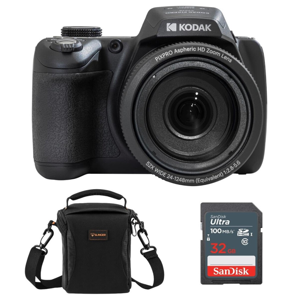 Kodak PIXPRO AZ528 Astro Zoom 16MP Full HD Digital Camera  Black  Bund