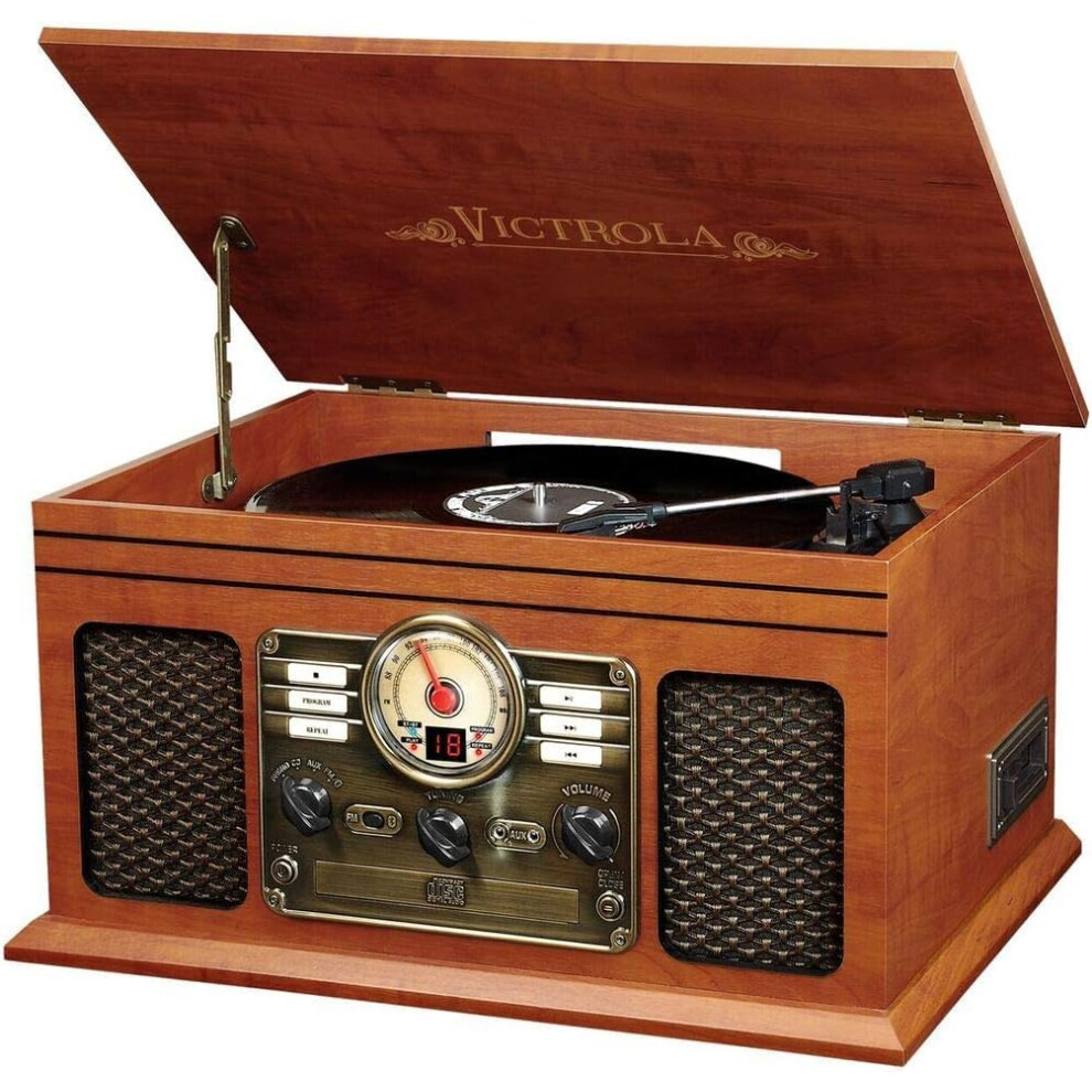 Victrola Nostalgic 6-in-1 Bluetooth Record Player & Multimedia Center