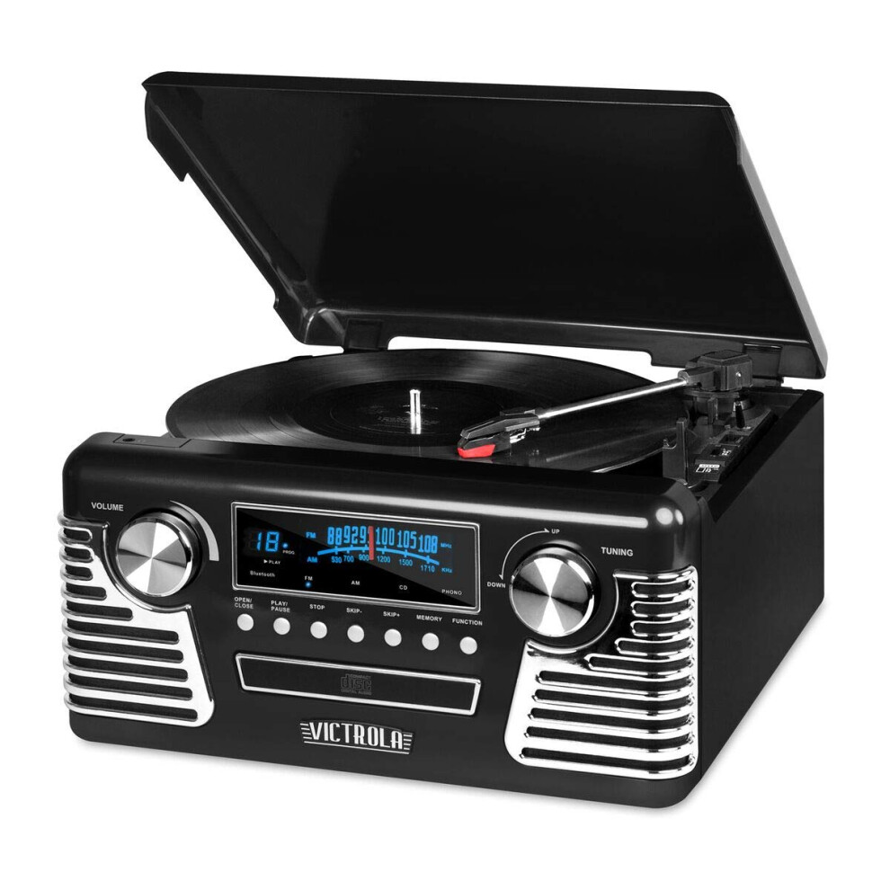 Victrola 50's Retro Bluetooth Record Player & Multimedia Center with B