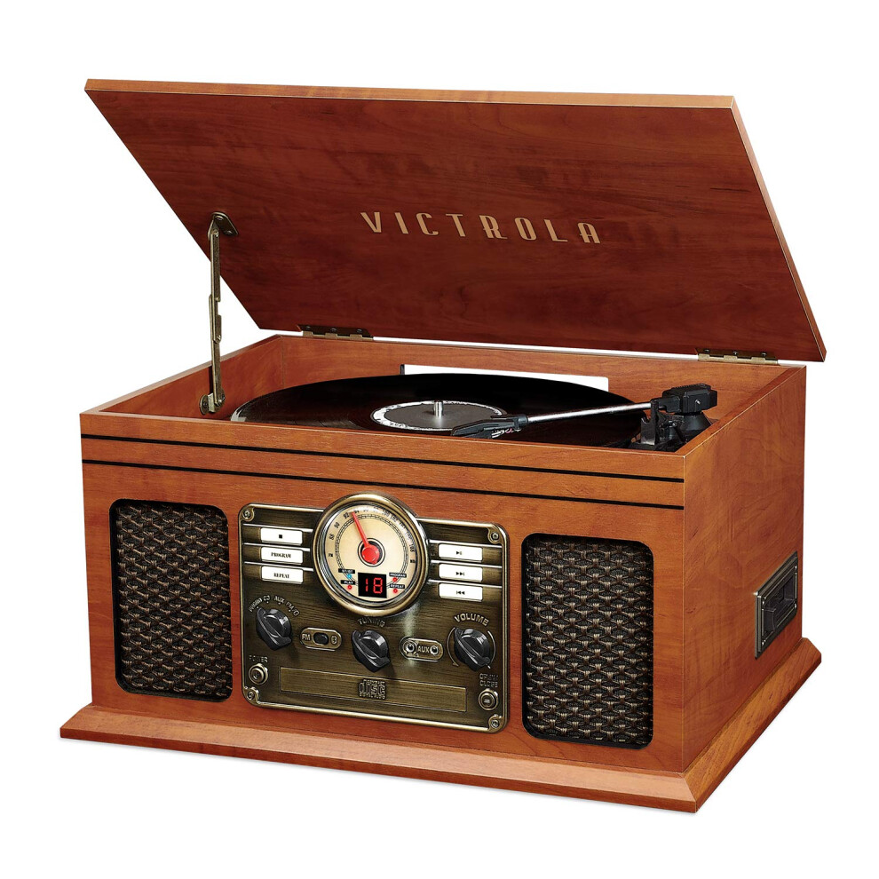 Victrola Nostalgic 7-in-1 Bluetooth Record Player & Multimedia Center